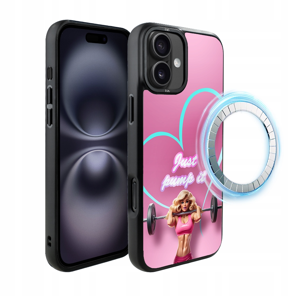 Matný Pouzdro Ibizu DropGuard pro iPhone 16 s MagSafe, Pump it love
