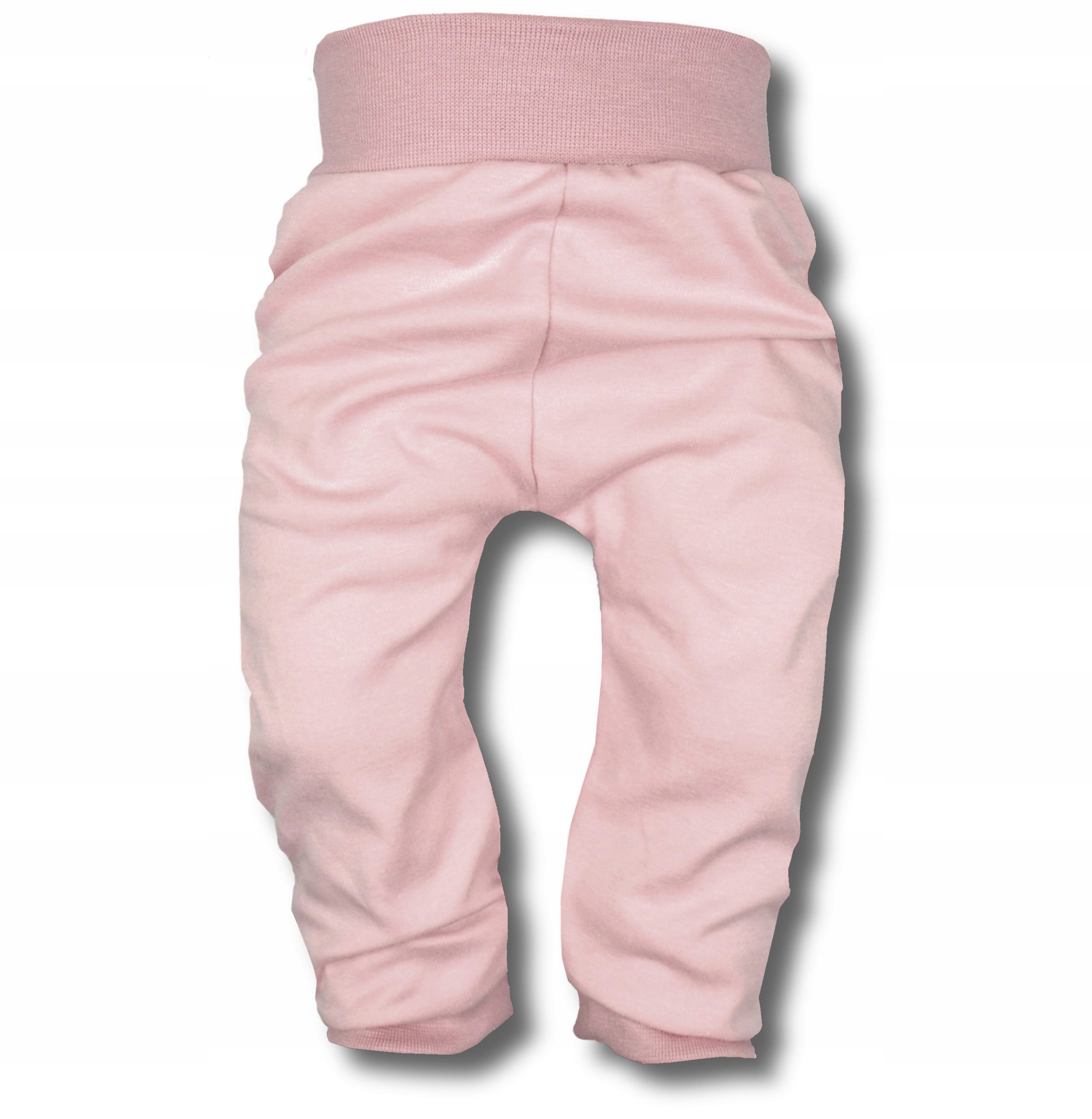 

Spodnie spodenki Bezuciskowe pudrowy róż 80