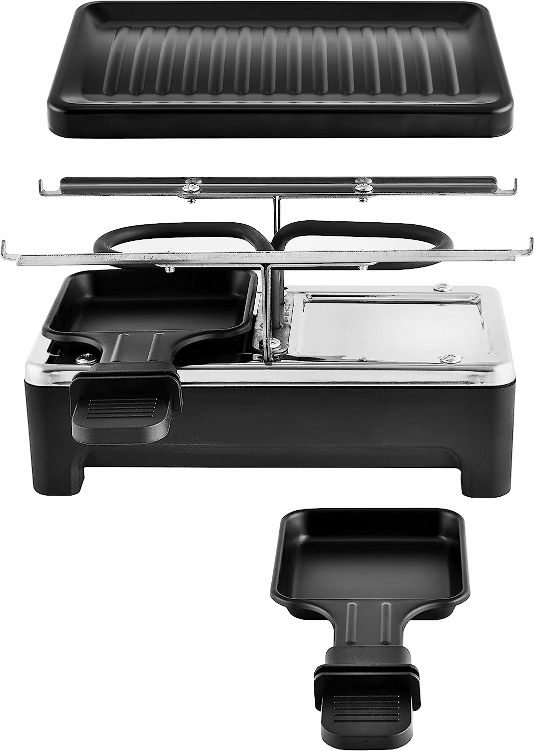 GRILL ELEKTRYCZNY RACLETTE ZESTAW 2 OSOBY Materiał obudowy metal