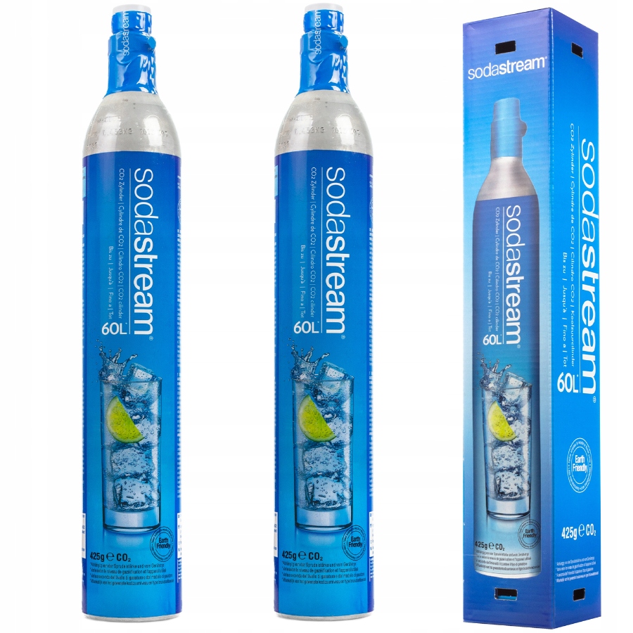 2X Bombička CO2 Do Saturátoru Sodastream 60 L Sifonová Láhev