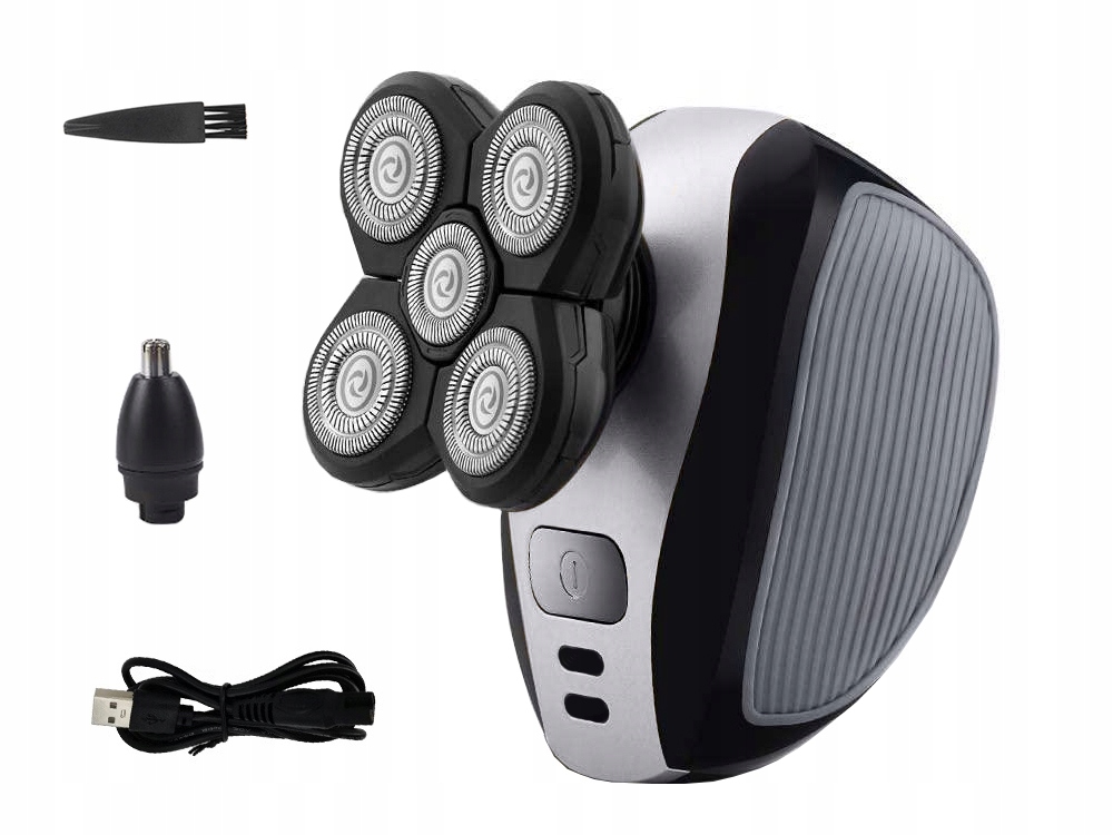 MASZYNKA DO GOLENIA BRODY GŁOWY WŁOSÓW GOLARKA MĘSKA 5 GŁOWIC 4D Trymer tak