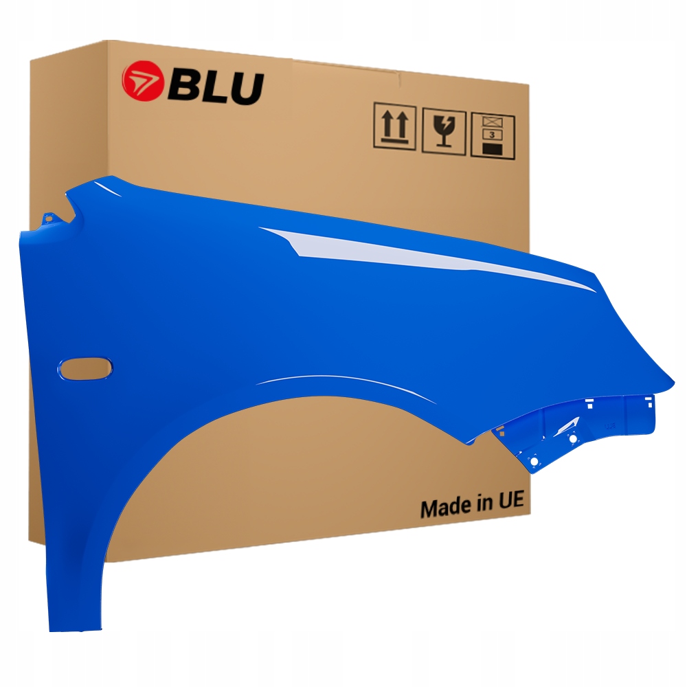 Blu Blatník Vw Polo 9N IV 4 LA5F pravý modrý 01-05 přední pozink
