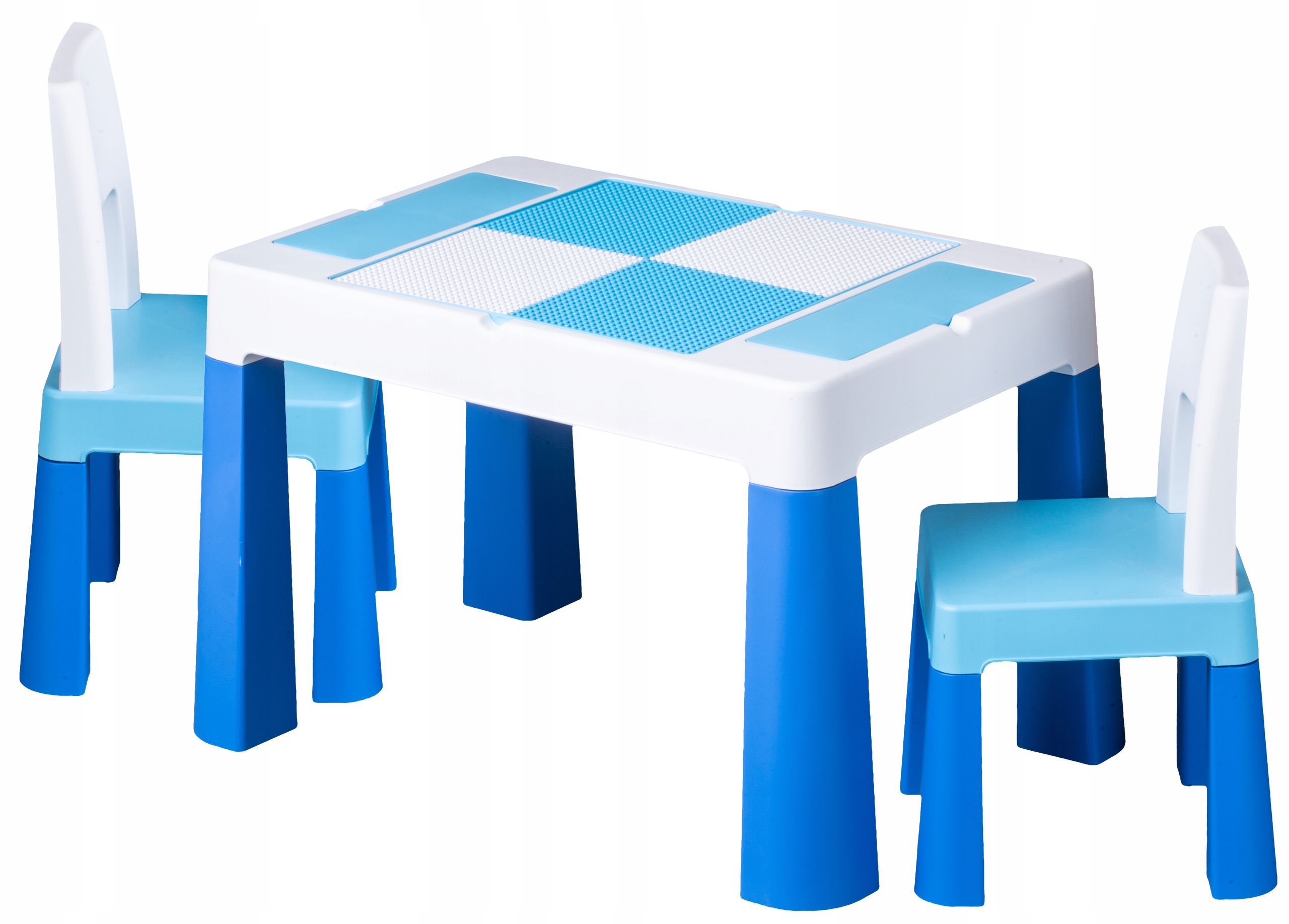 Tega Multifun Table + 2 синих стулья