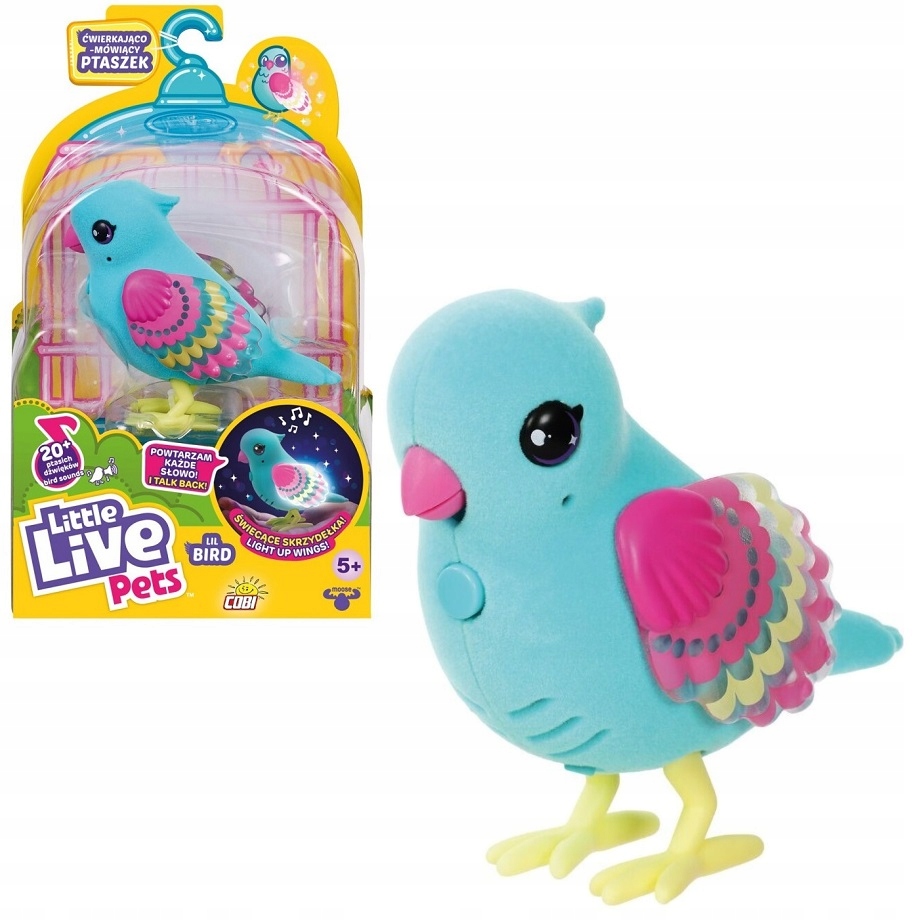 INTERAKTYWNA PAPUGA LITTLE LIVE PETS Śpiewający Ptaszek Gadająca Papużka