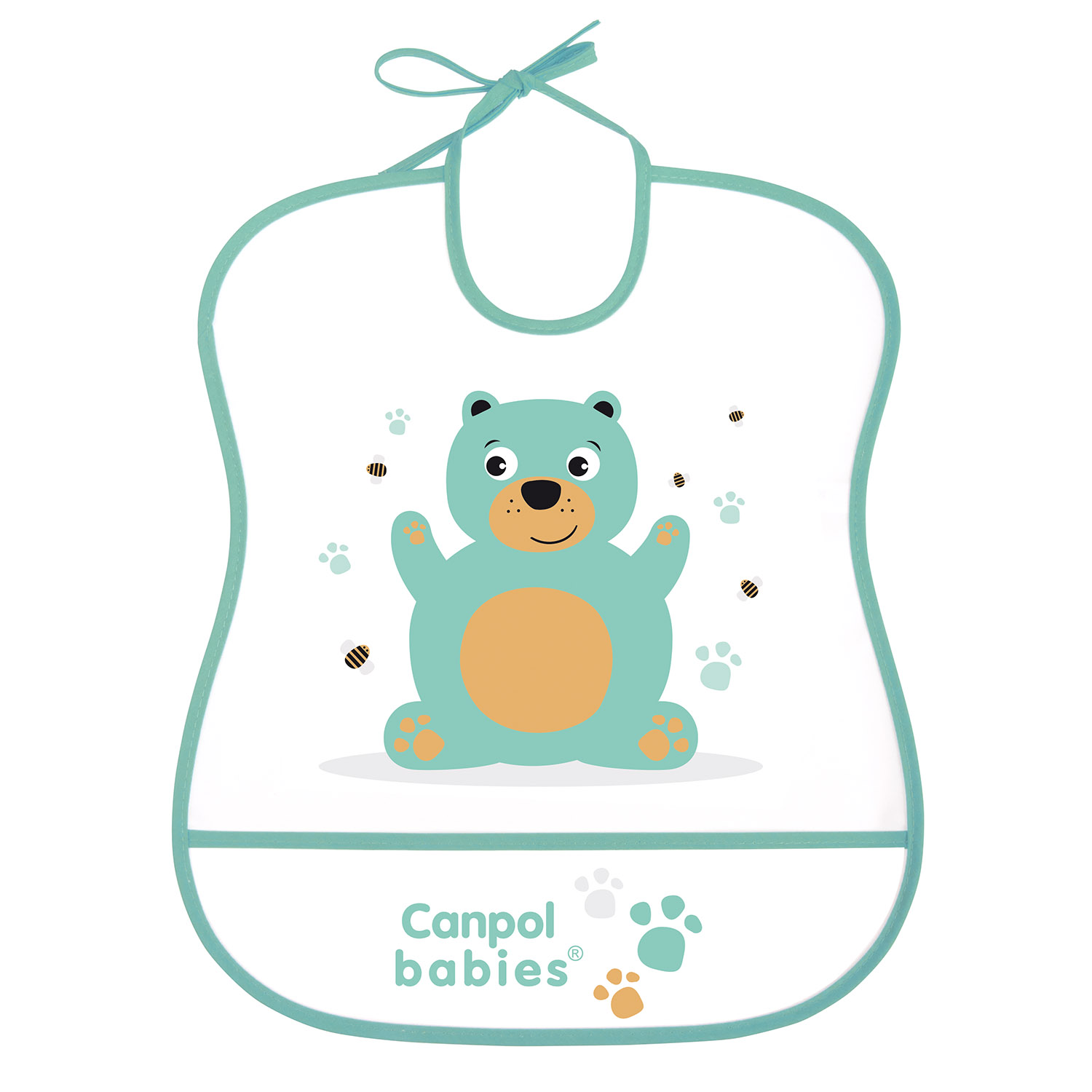

Canpol babies śliniak zmywalny miękki kieszeń