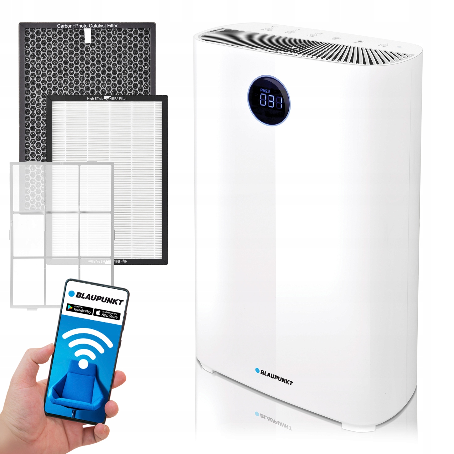 Oczyszczacz powietrza Blaupunkt Jonizator Lampa Uv Filtr Hepa
