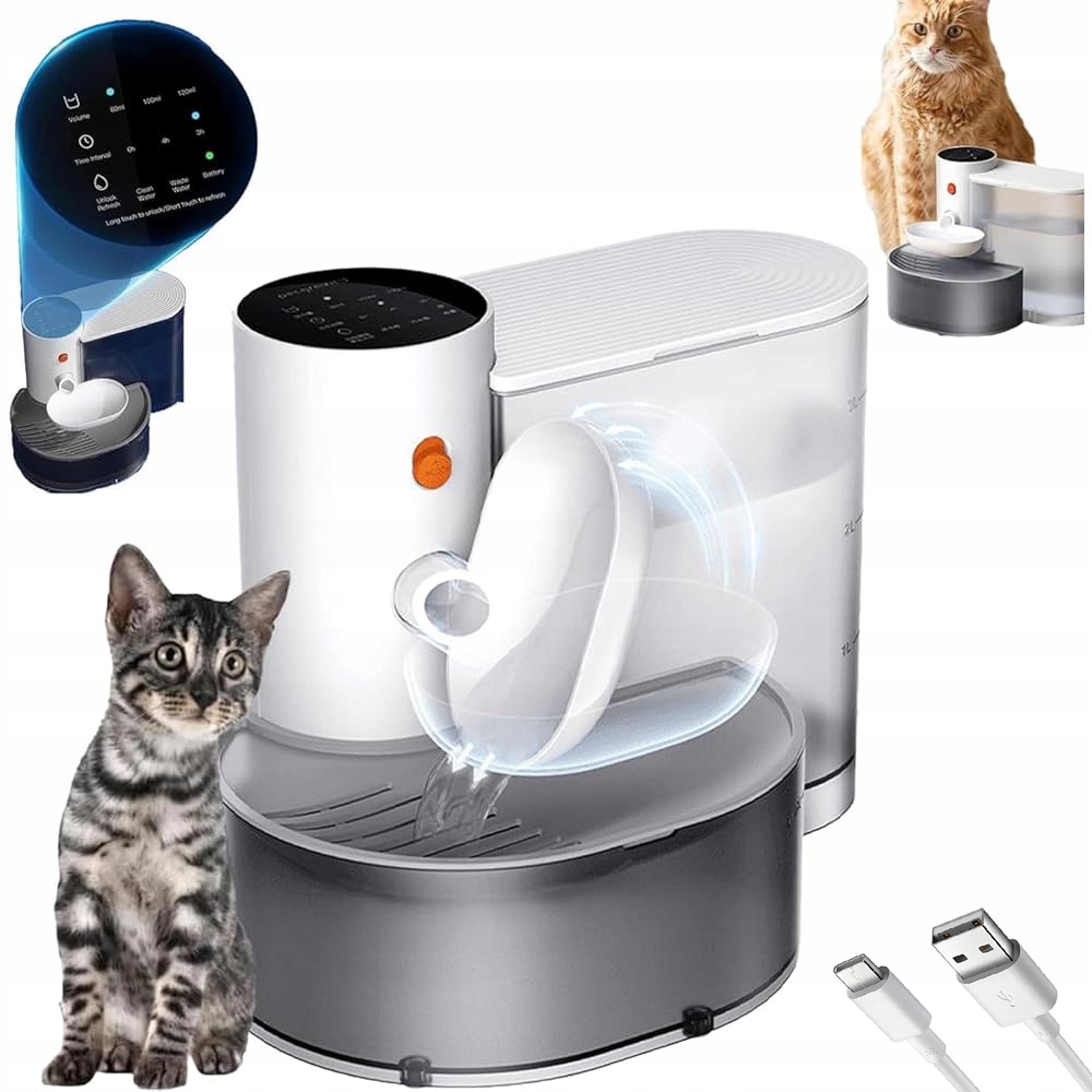 Fontána Pro Zvířata S Automatickým Napájením Vodou 3L S Filtrem