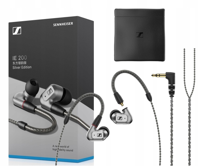 Slúchadlá Sennheiser Ie 200 Silver 119dB 18Ohm 6-20000Hz 1.2m 4g Jack+ Puzdro