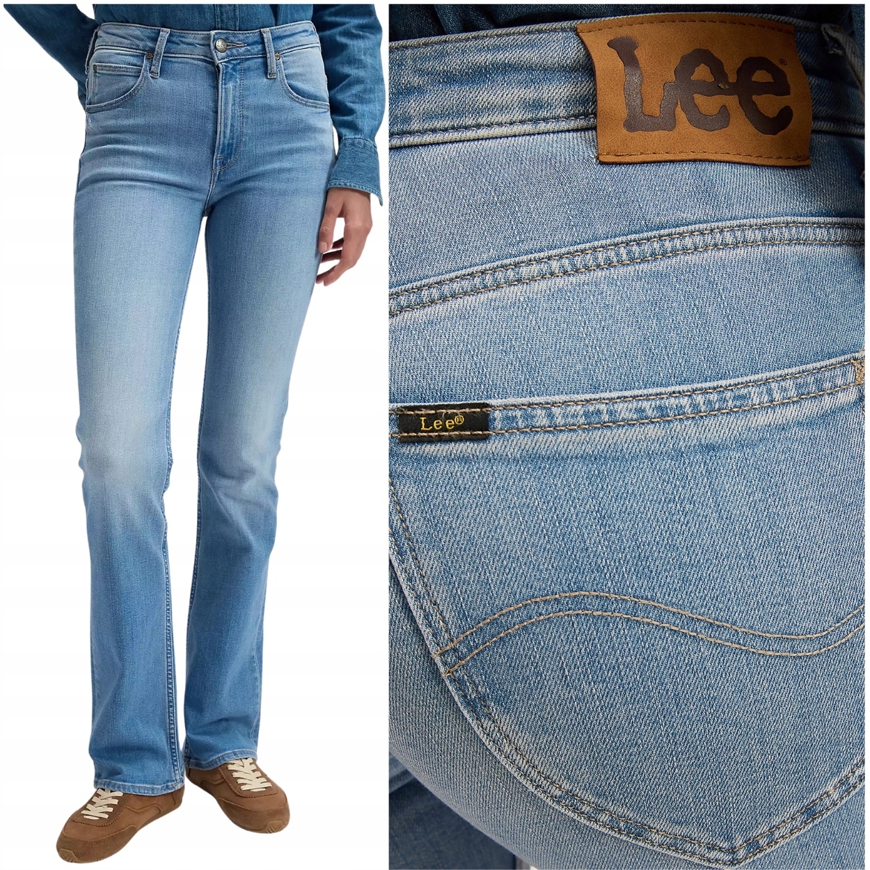 Lee Breese Boot bootcut Shine rozšířené dámské džínové kalhoty W27 L33