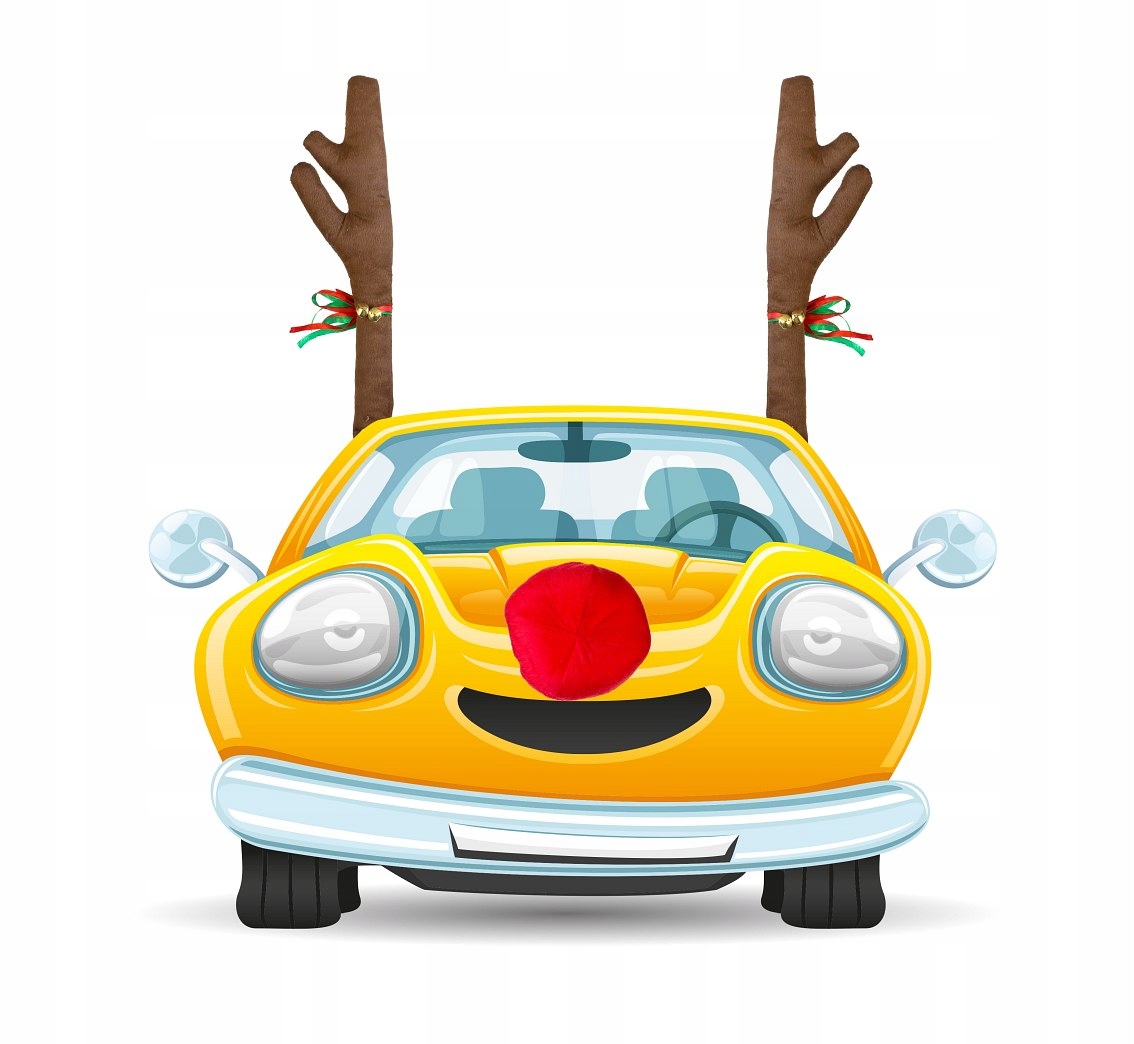 

Świąteczna Dekoracja na Samochód Rogi Nos Renifera