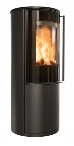 Volně stojící ocelová Kamna Sven 150 7 kW s rekuperací tepla, kulatý