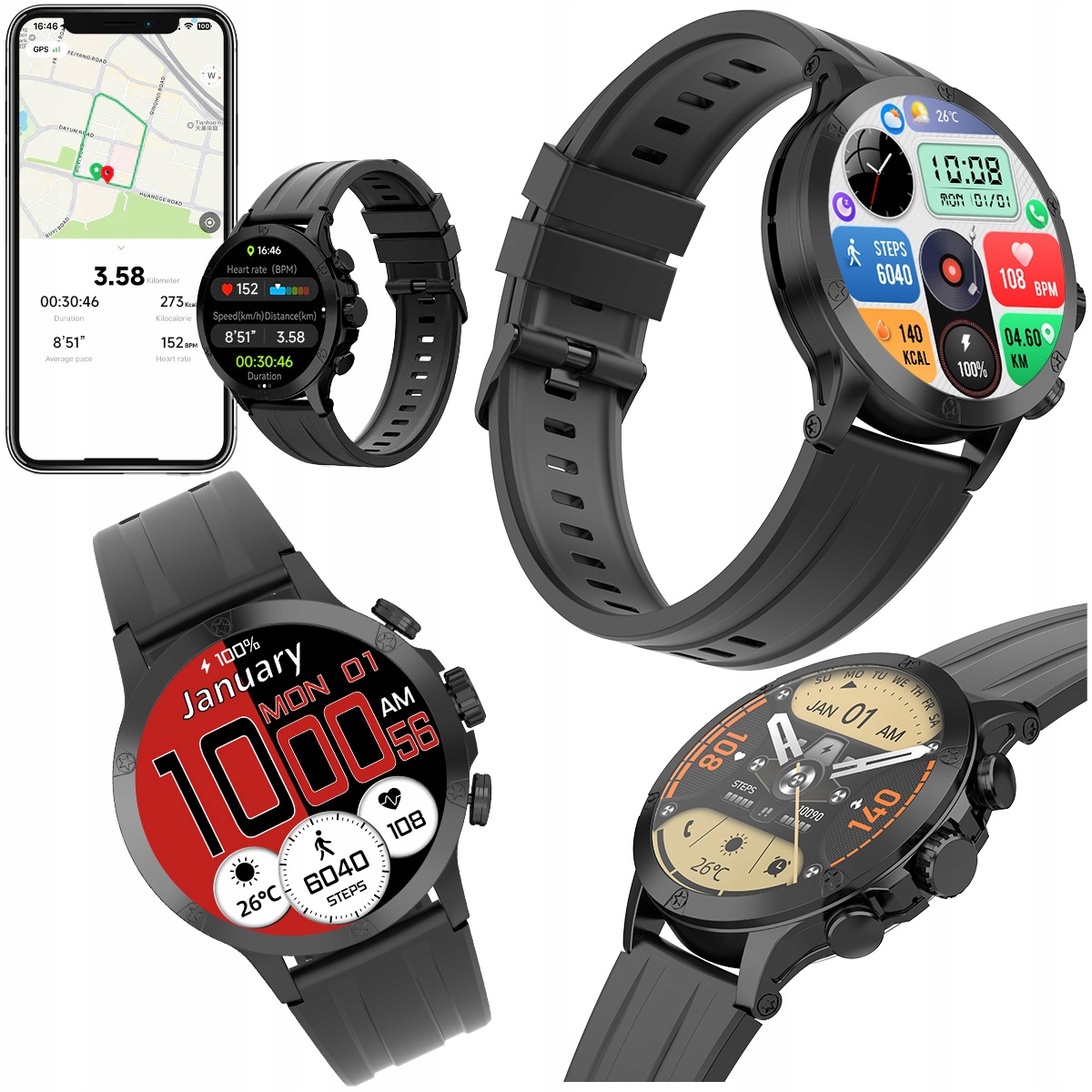 Inteligentné hodinky Imiki Xplorer Pro Amoled Gps športové hodinky beh Pripojenie