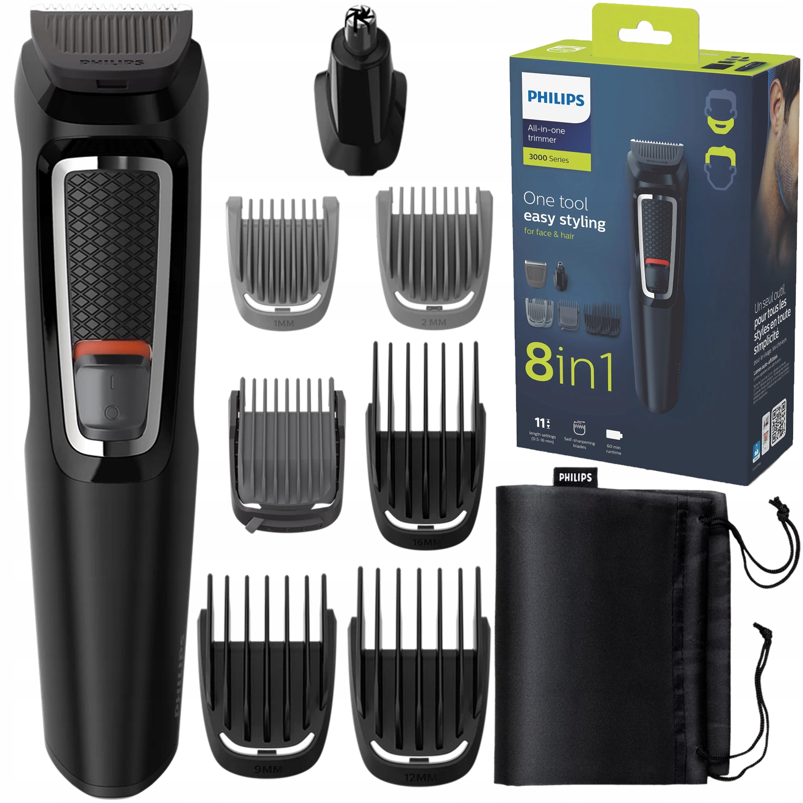 Strojek na vousy Philips Multigroom Series 3000 MG3730/15 8v1