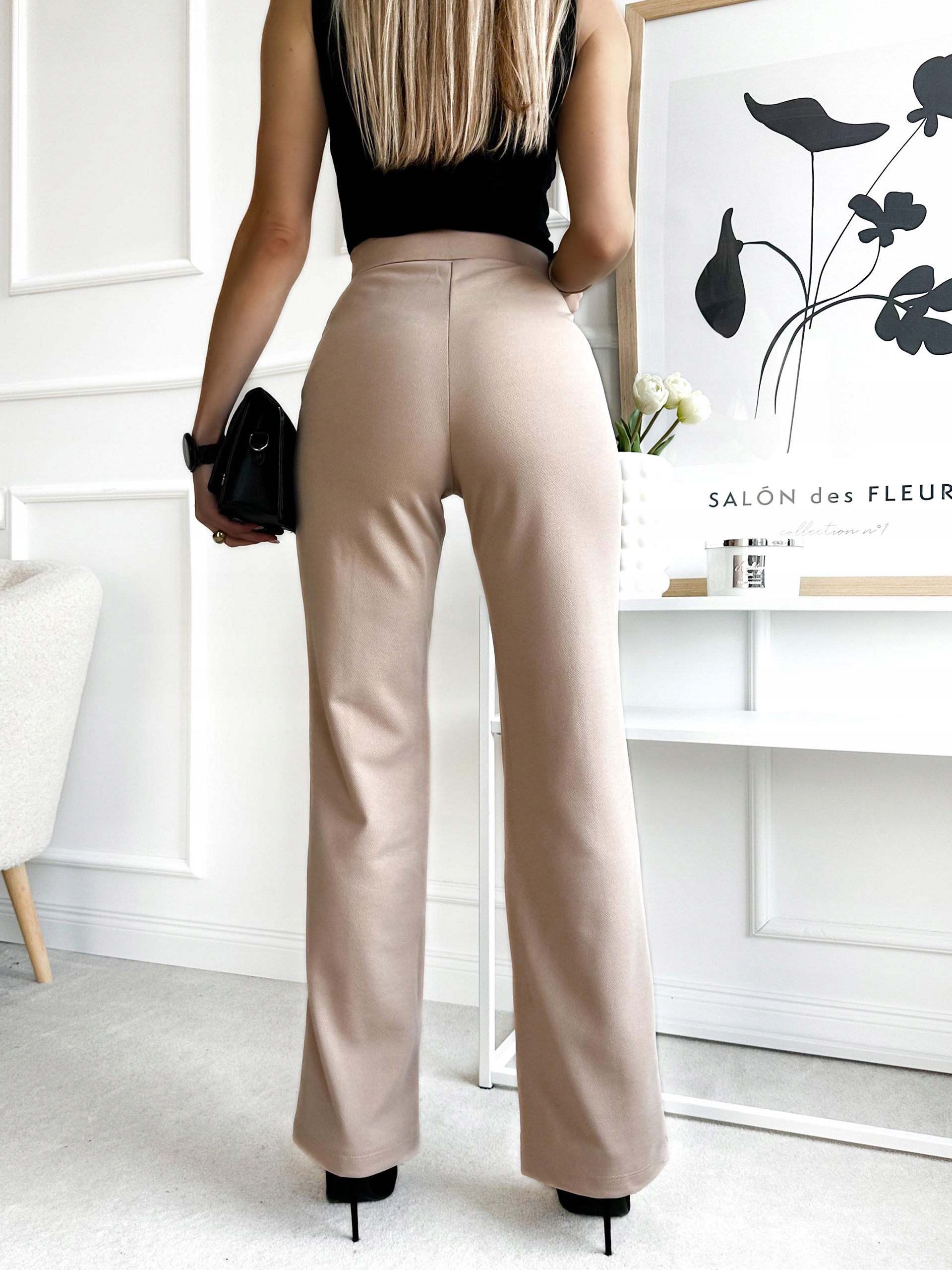 ELEGANCKIE SPODNIE DAMSKIE na kant wysoki stan Rozmiar M