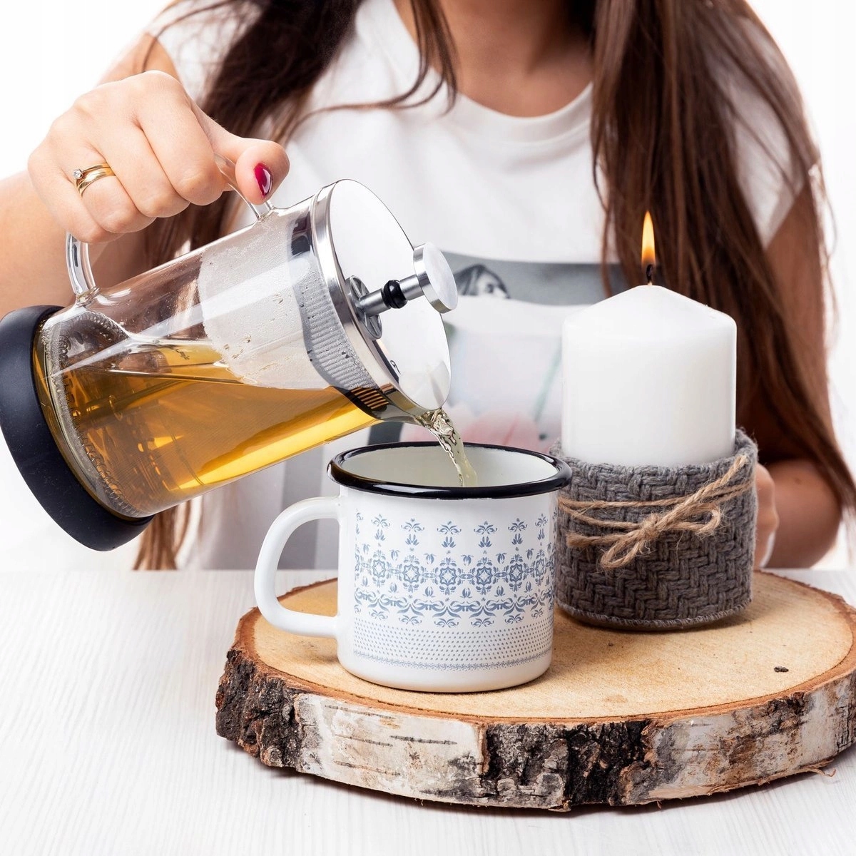 Zaparzacz tłokowy Florina Arabica 800 ml czarny Marka Florina