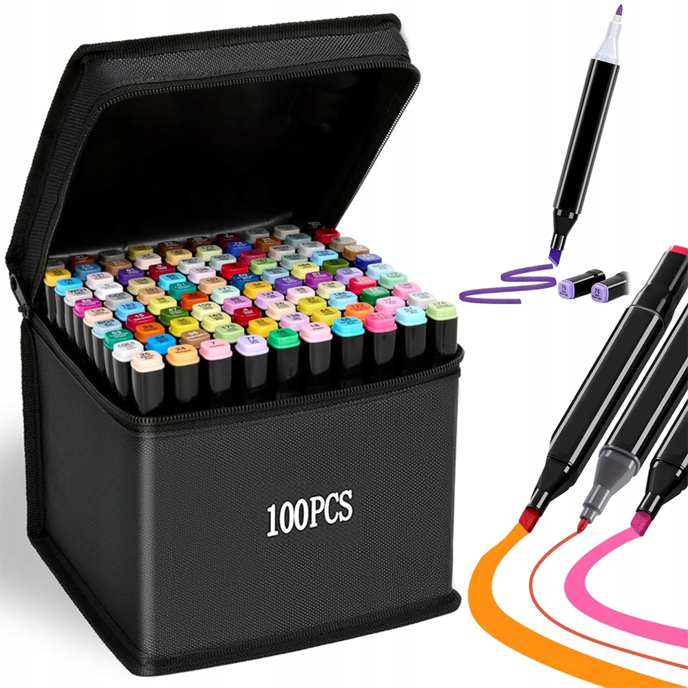 Fixy Pro Manga 100 Barev 1 MM 6 MM Vysoce Kvalitní Pigmenty