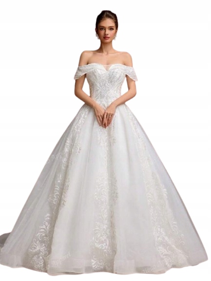 Shein Svatební Šaty Linie A Odhalená Ramena Krajka 34 1JI