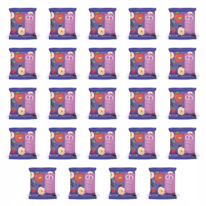 Suszone jabłka ze smakiem owoce leśne 18g X24