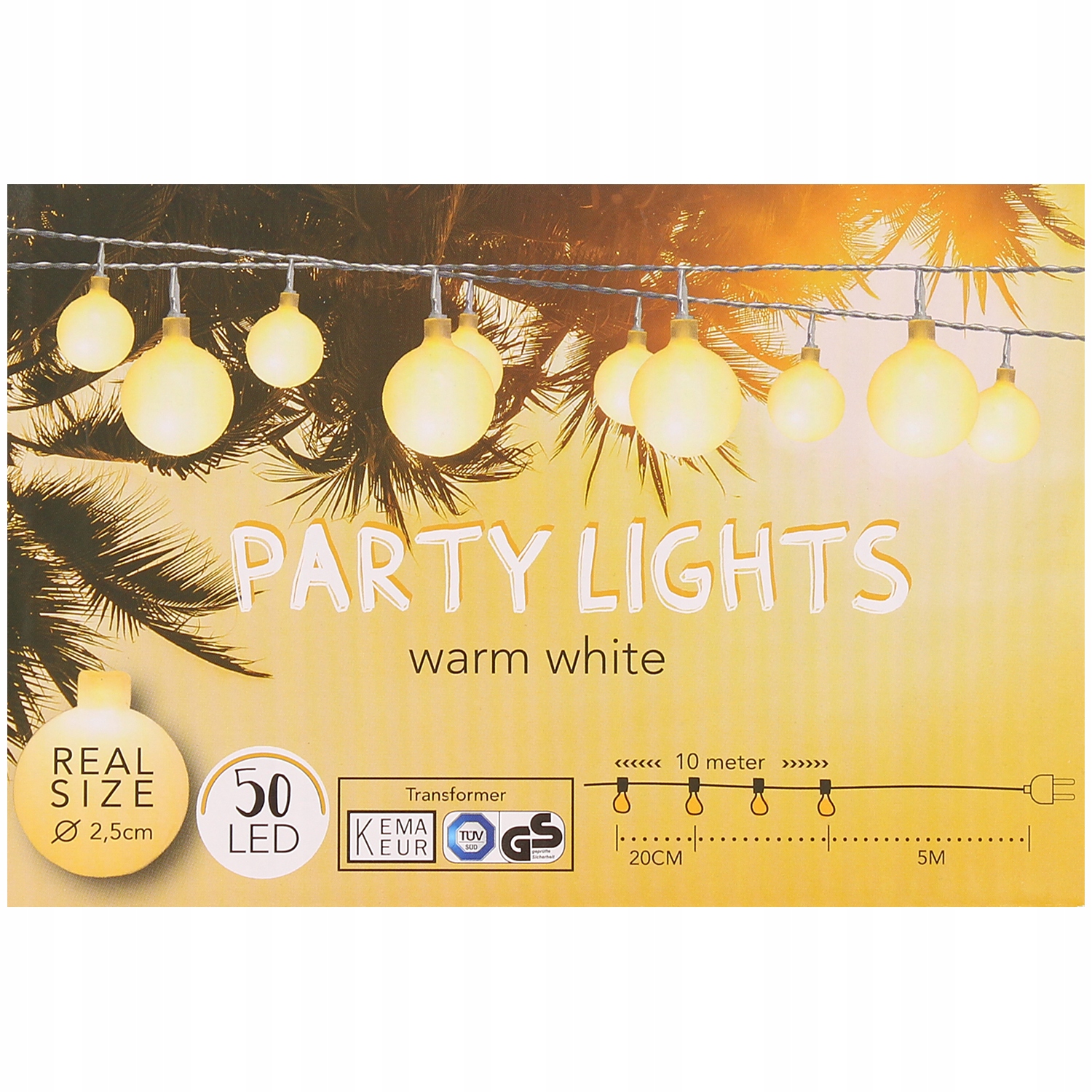 

Girlanda Ogrodowa Duże Lampki Led 50 szt 15m Sznur