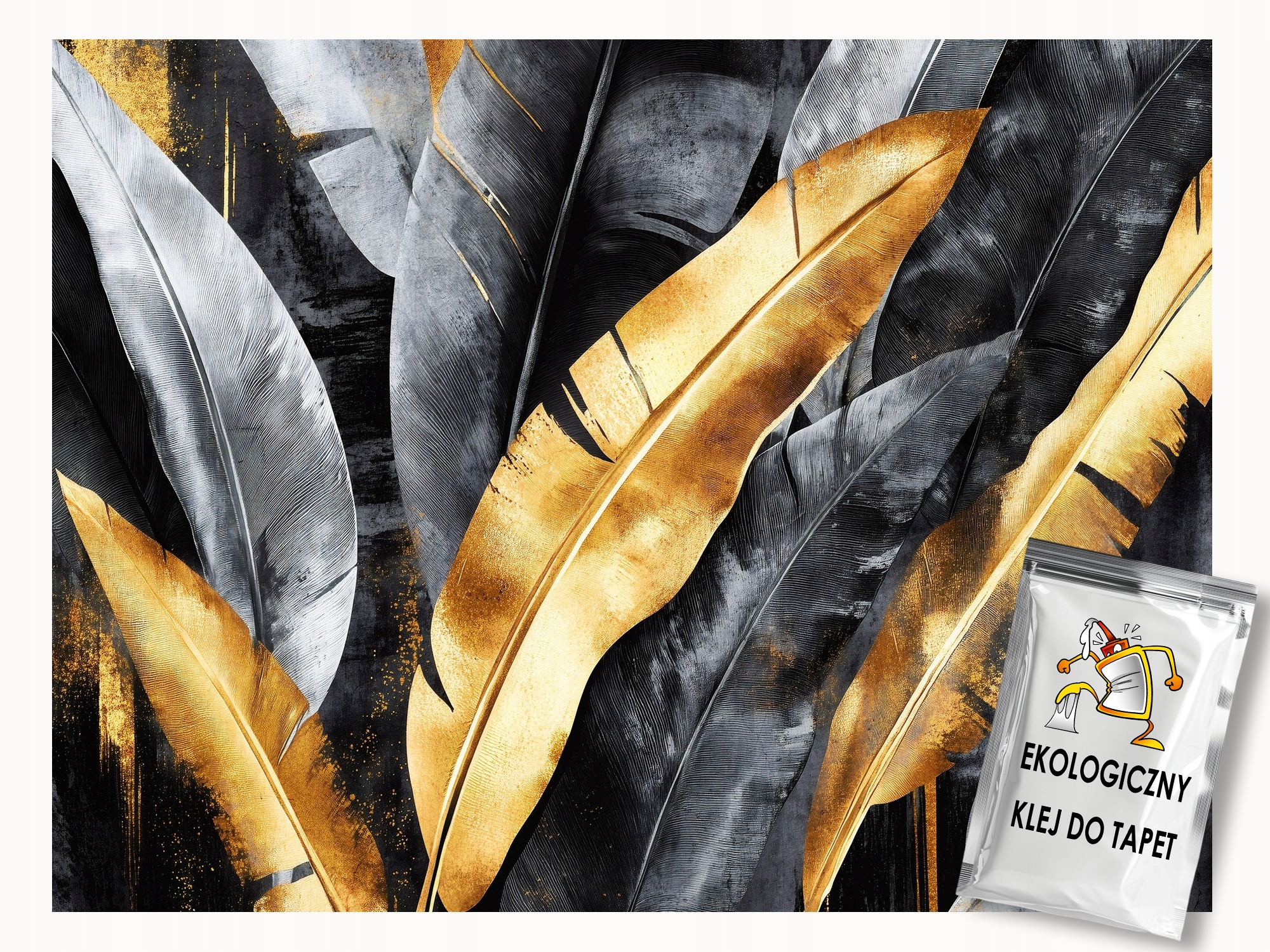 Fototapeta Flizelina Listy Banánovník Zlato Luxus Glamour 250x175 lepidlo