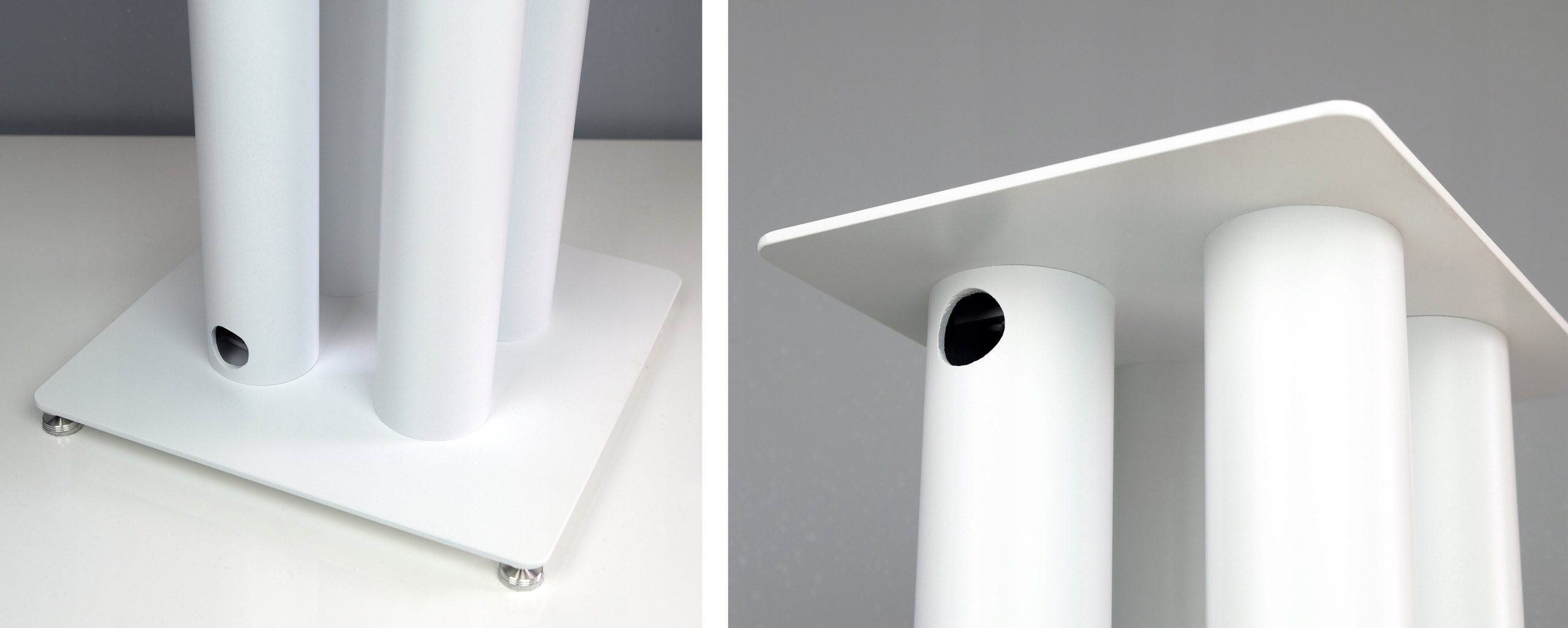 2x STAND STOJAK STOJAKI PODSTAWY POD KOLUMNY GŁOŚNIKI PODSTAWKA 20cm BIAŁE Marka Cross-Tech