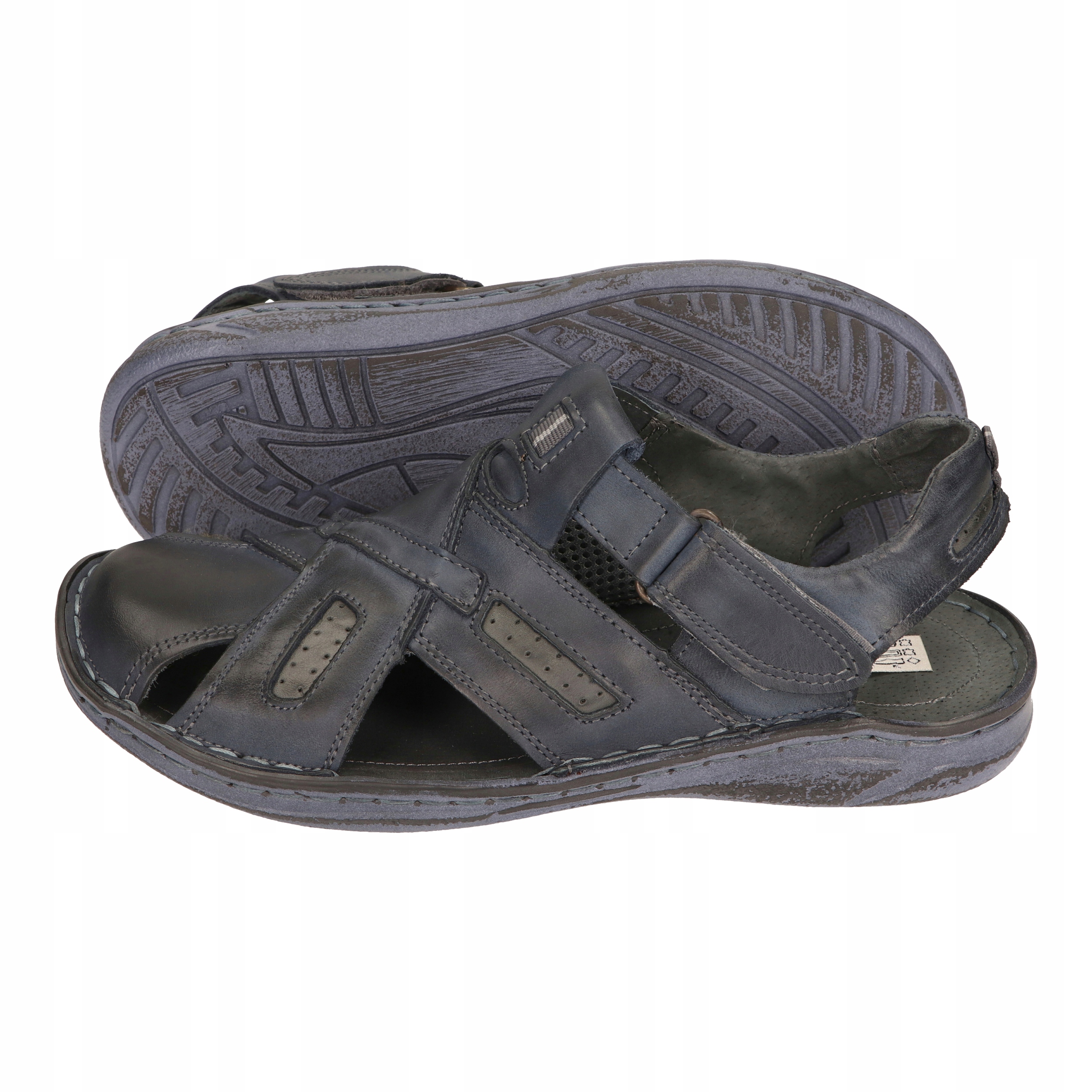 SANDAŁY MĘSKIE SKÓRZANE MEDARD R43 NIEBIESKI Płeć mężczyzna