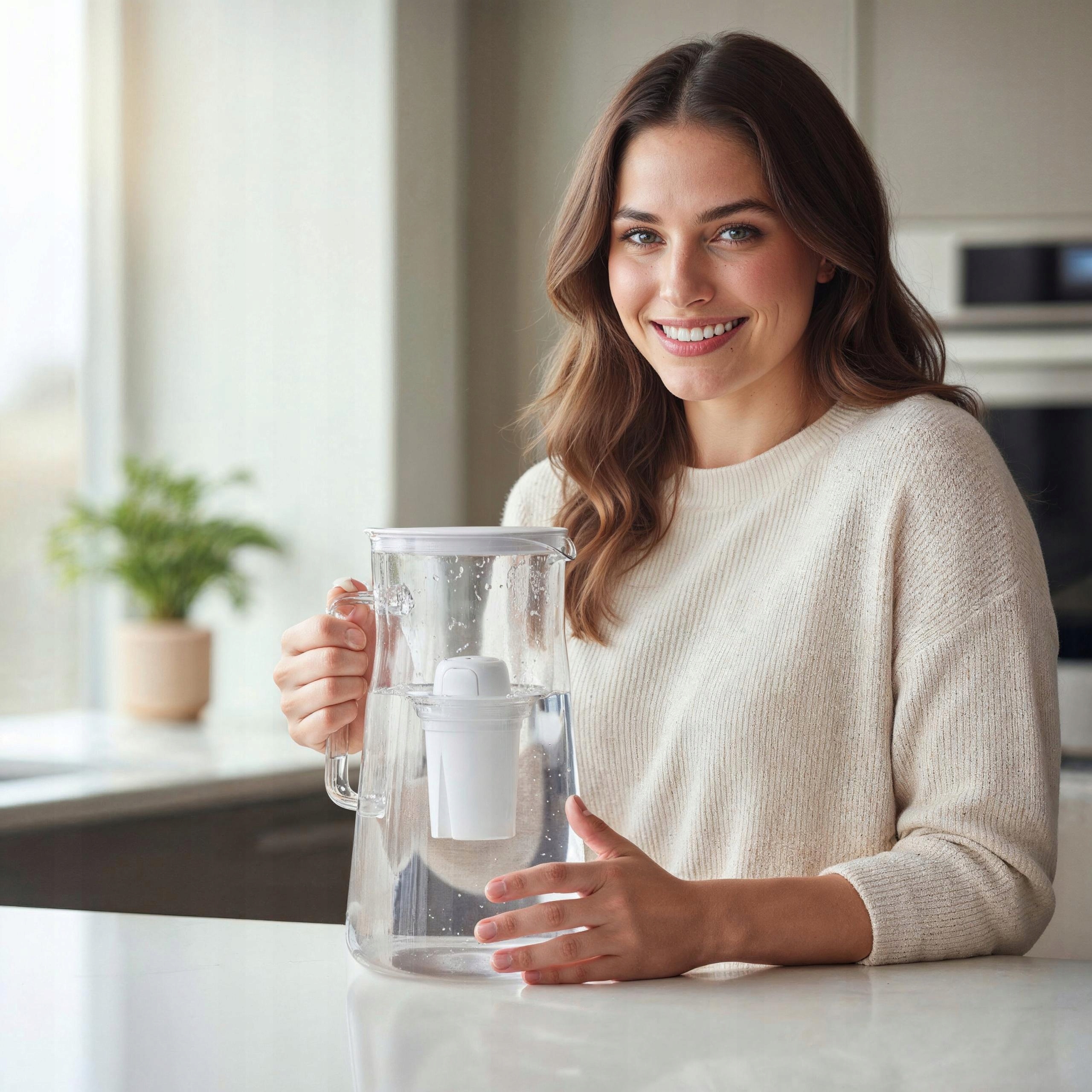 Üvegszűrő kancsó AquaFloow ClassGlass 3l + 10x vízszűrő Teljes térfogat 3 l