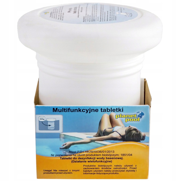 BOJA DOZUJĄCA PŁYWAJĄCA CHLOR TABLETKA MULTIFUNKCYJNA BASENU JACUZZI PŁYWAK