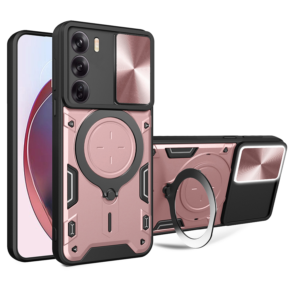 Techsuit CamGuard Pro etui do Oppo Reno12 różowozłoty