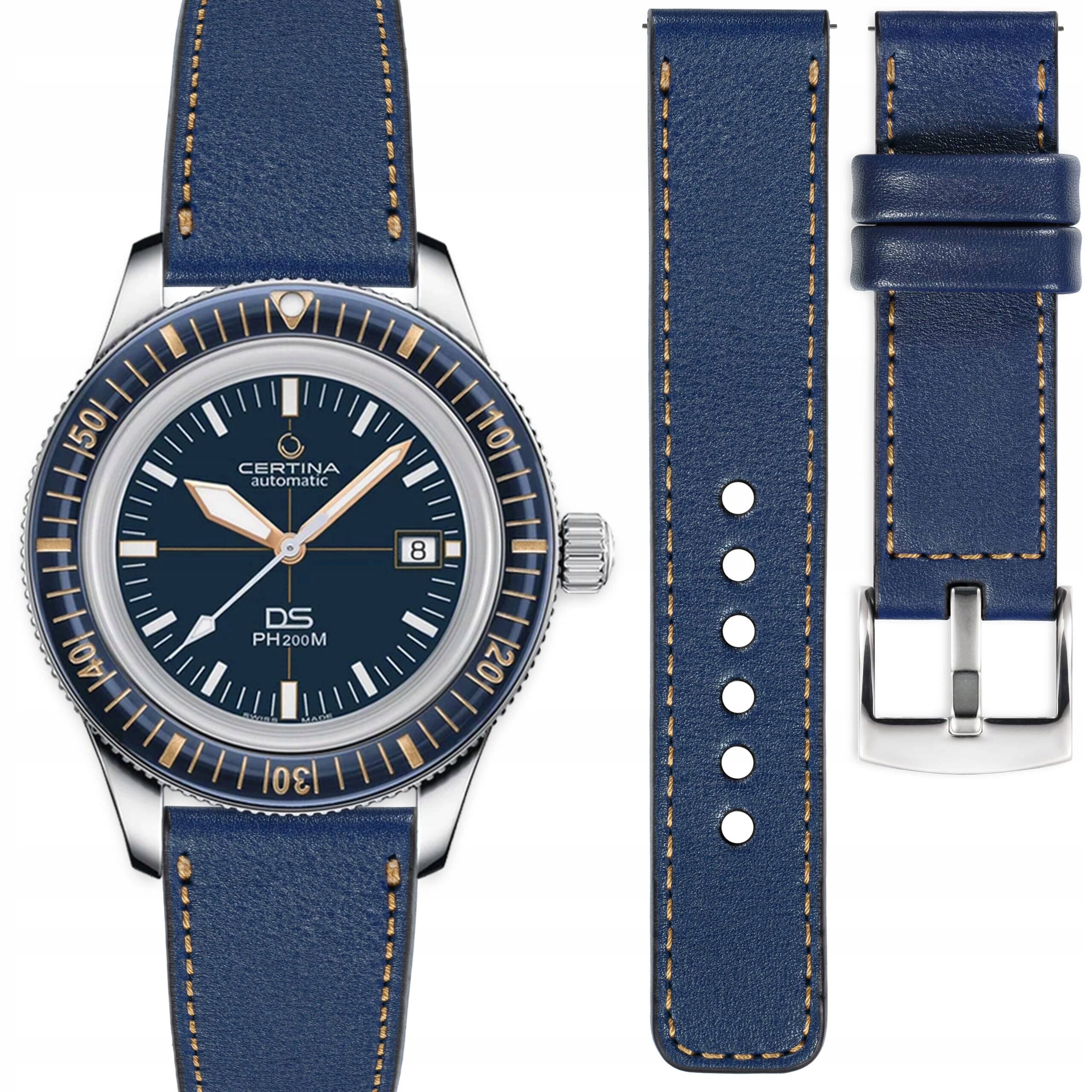 Kožený řemínek pro hodinky Certina Ds PH200M C036.407.16.040.00 20 mm moVear