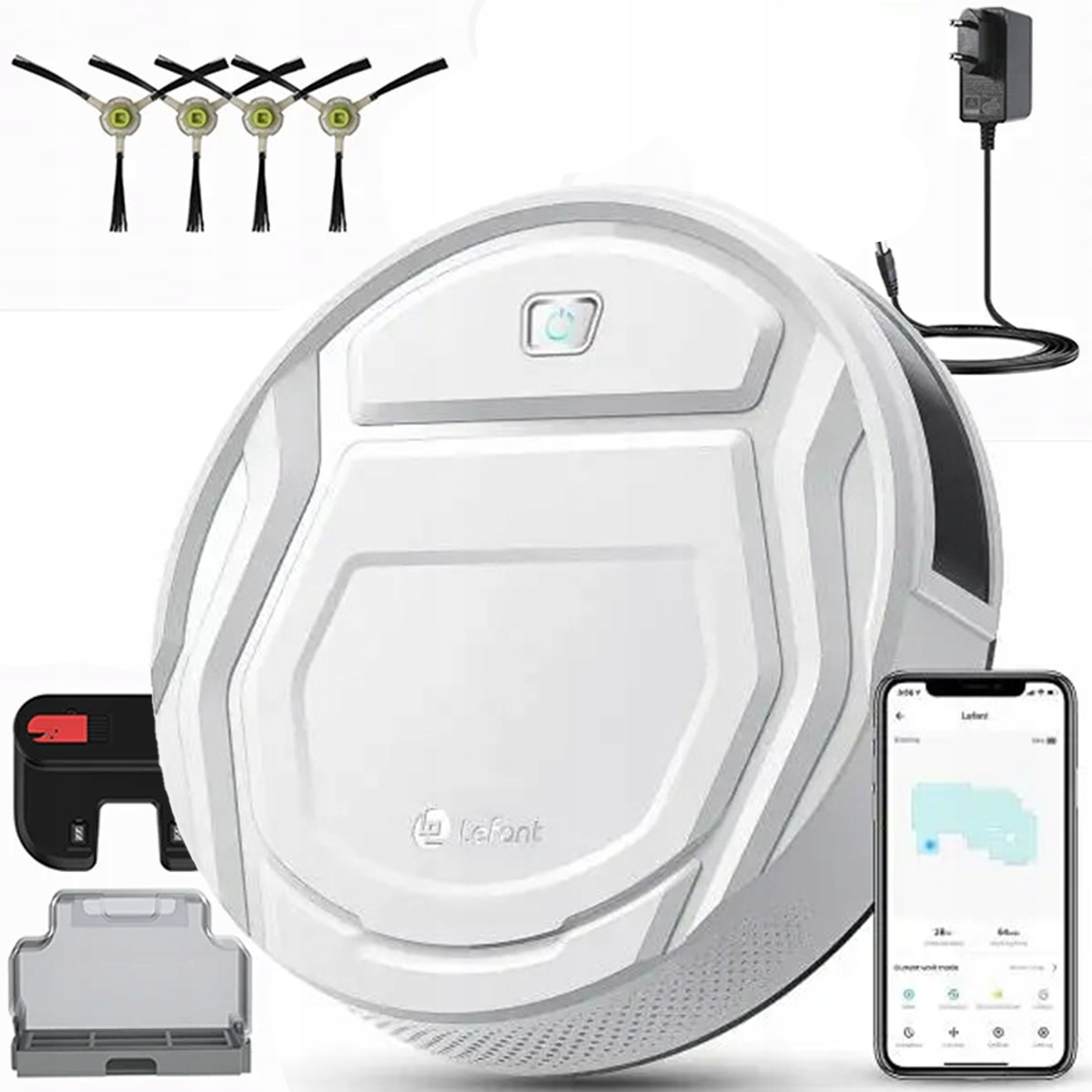 Robotický vysávač 2200Pa Gyroskop WiFi Auto Nabíjanie Upratovanie Jazdiaci