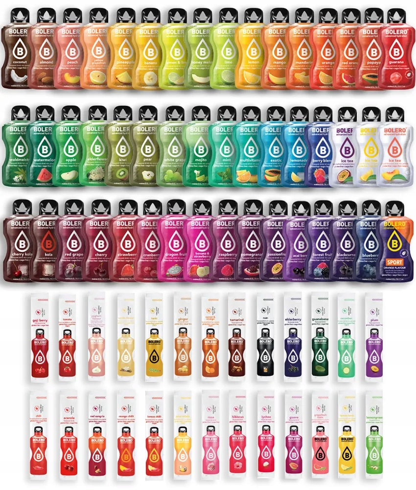 Nápoj V Prášku Bolero Drink Stick Instant sáčky Sada MIX Box 74 ks