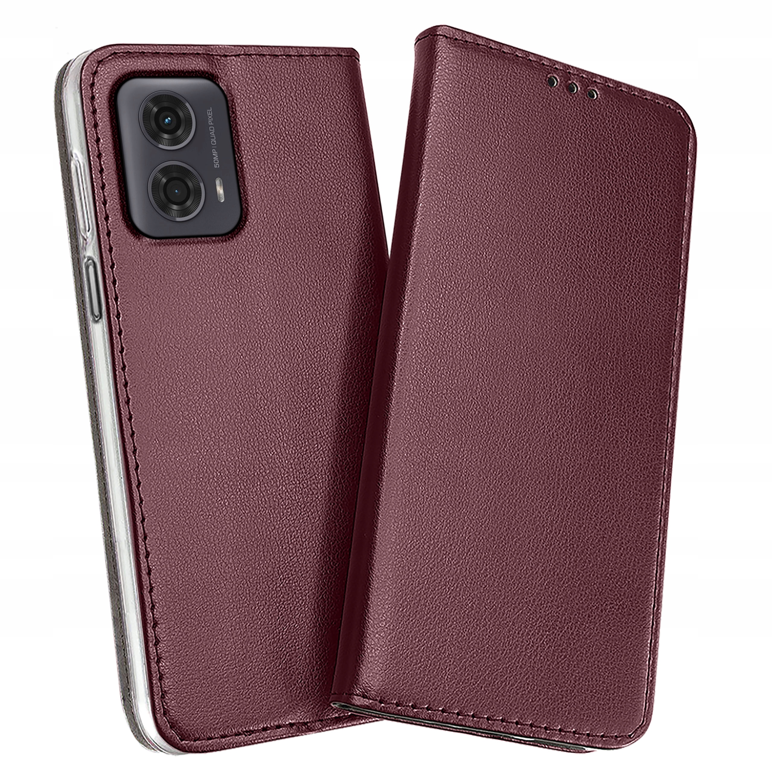 ETUI SKÓRZANE do MOTOROLA MOTO G24|G04 MAGNETYCZNE BOOK CASE TOKRA SZKŁO 9H Stan opakowania oryginalne