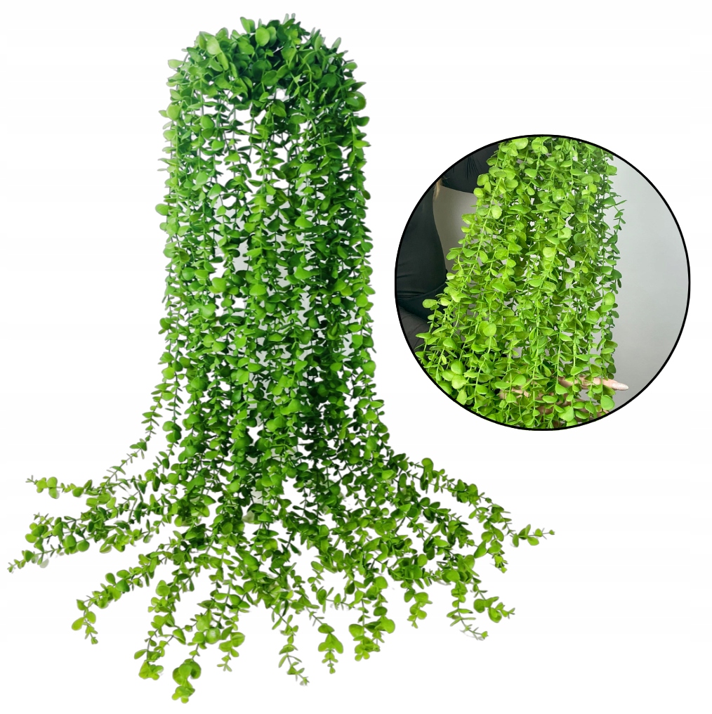 5szt EUKALIPTUS GIRLANDA Z LIŚCI EUKALIPTUSA ZIELONE ZWISY SZTUCZNE KWIATY