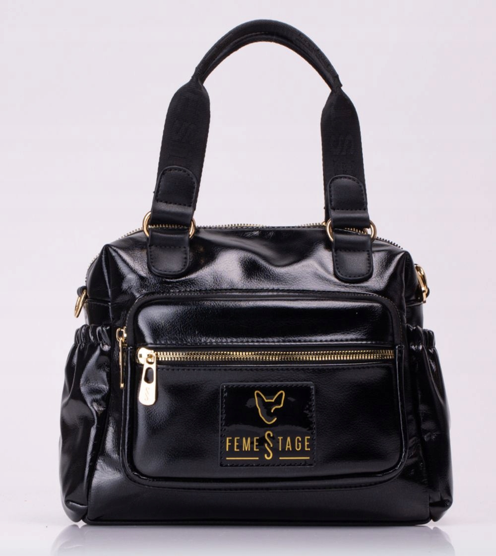 CZARNA MAŁA SPORTOWA TOREBKA Z ZAMKIEM FEMESTAGE