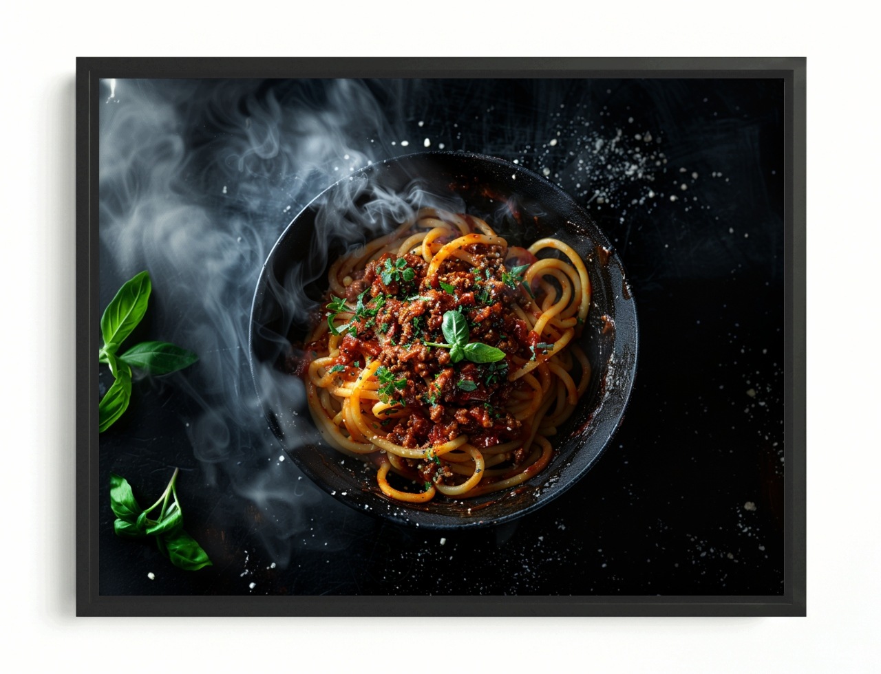 Obraz Rám American Box Kuchyňa Taliansko Varenie Špagety Bolognese 80x60