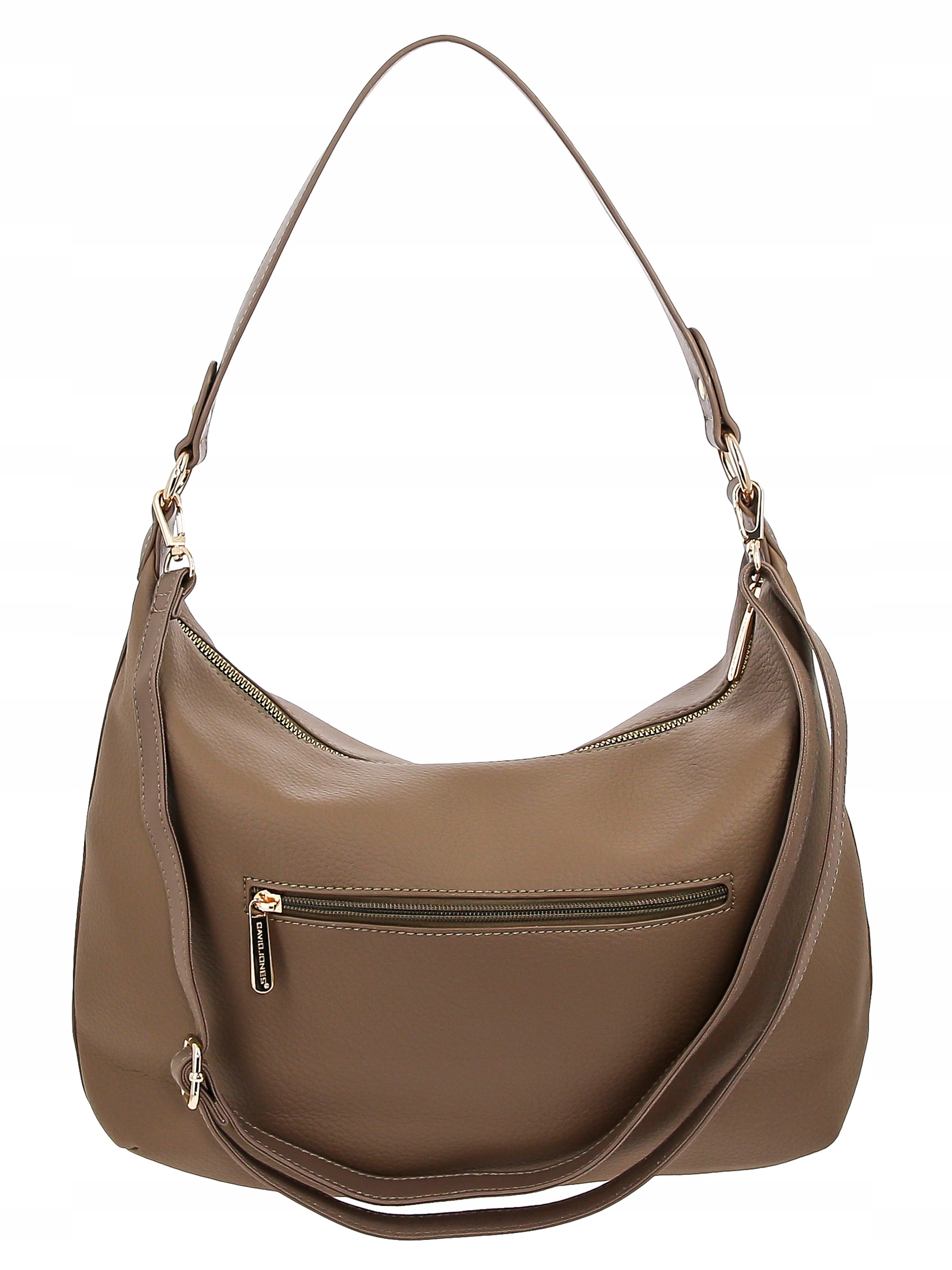 David Jones torebka damska worek na ramię skóra ekologiczna Odcień kakaowy