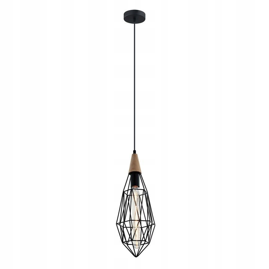 Drátěná závěsná lampa diamant Maelle