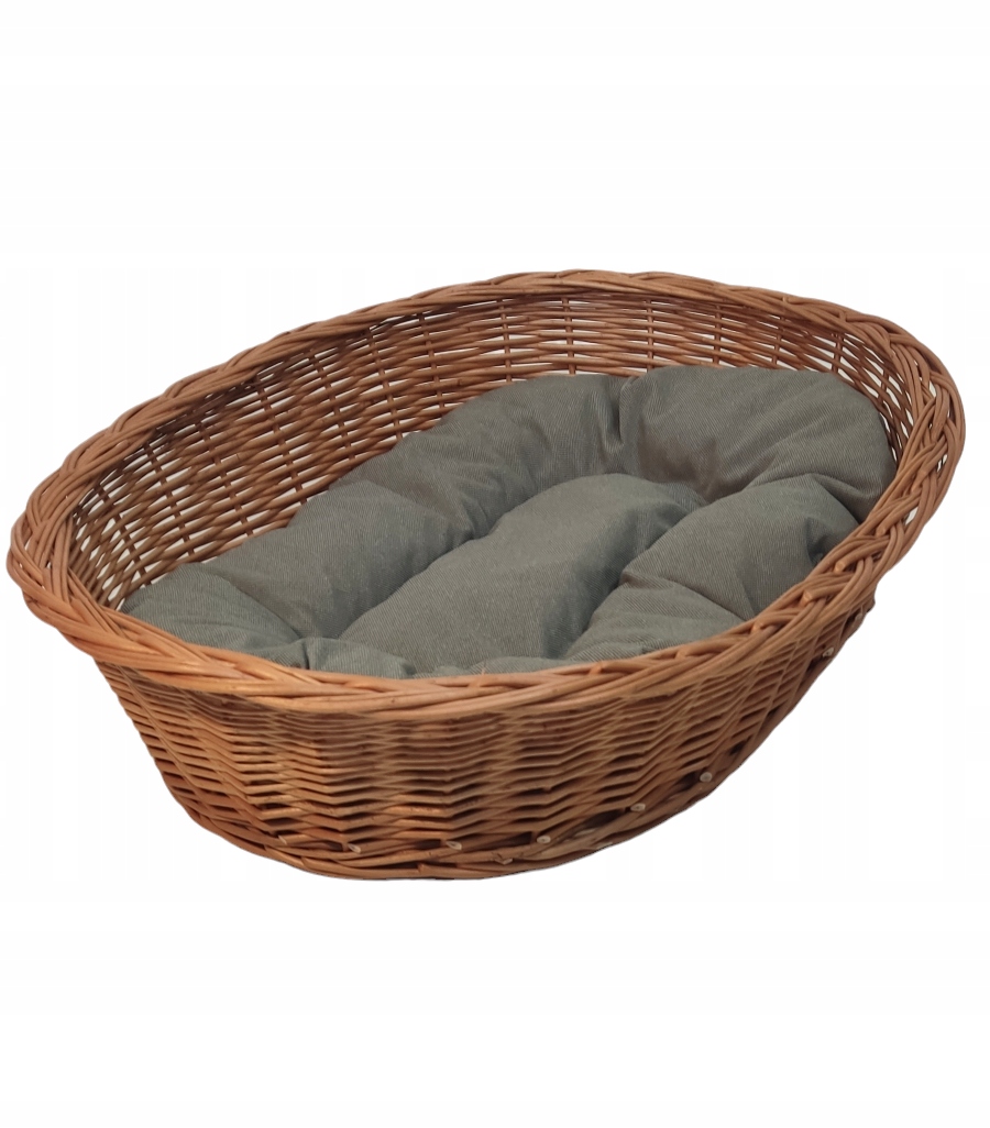 Legowisko Dla Pieska Lub Kotka 80cm +poducha Wiklina