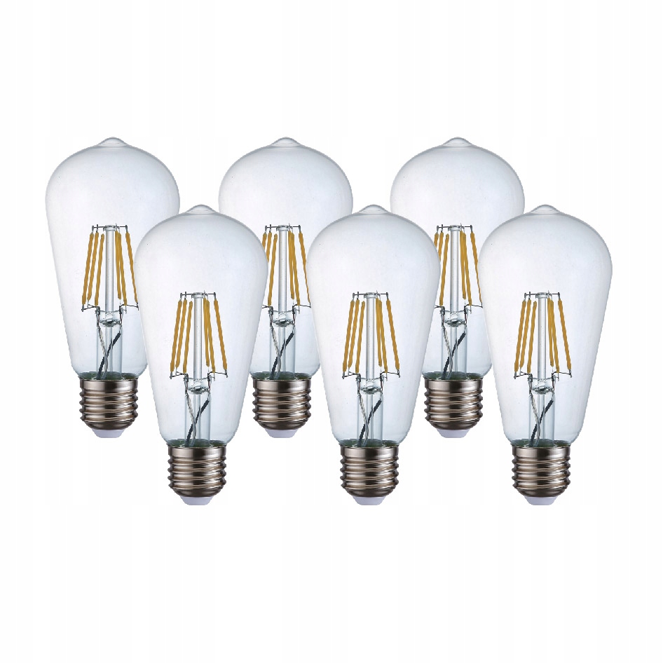 

6x Żarówka ST64 E27 Led filament 12W 100W ciepła