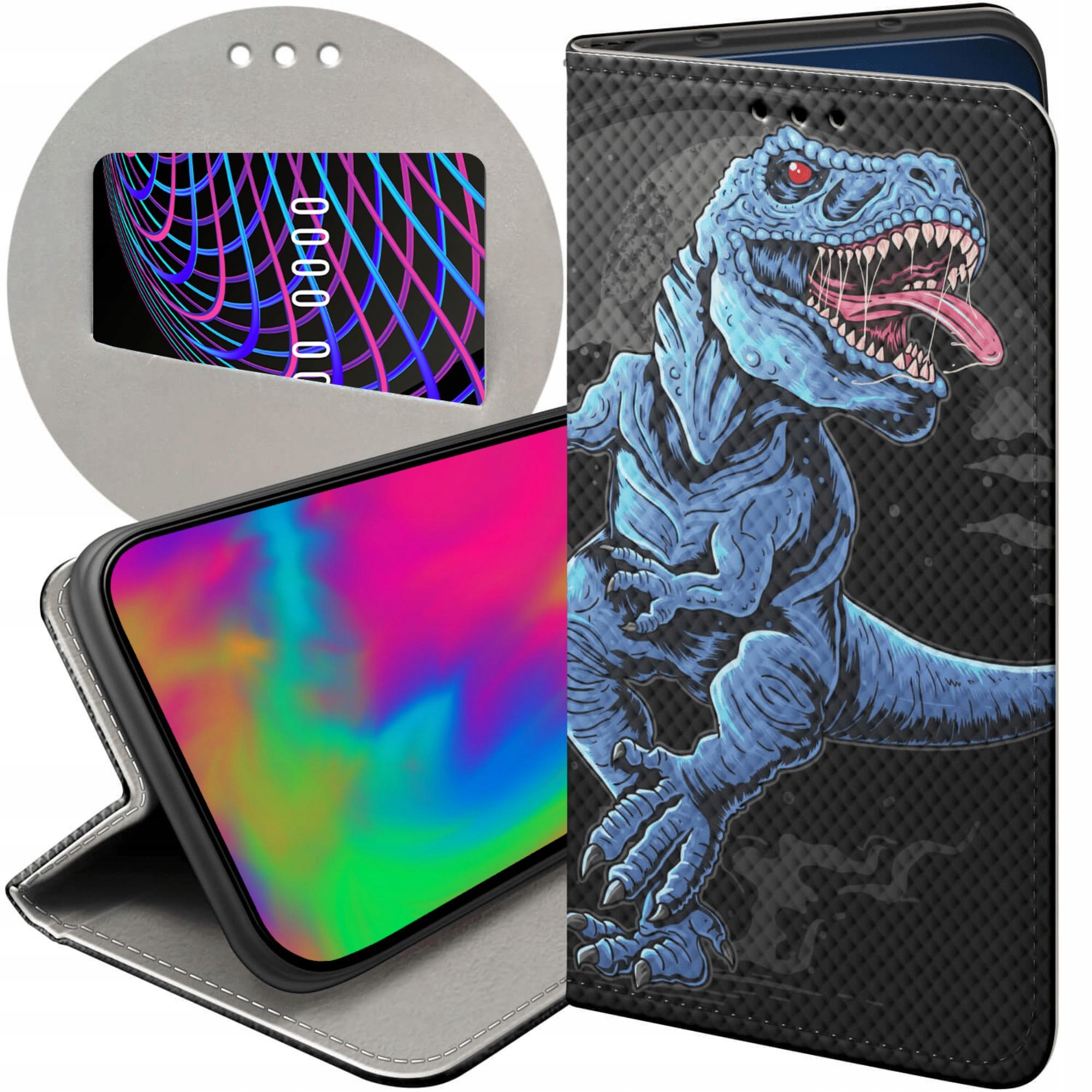 Etui Do Huawei P8 P9 Lite 2017 Dinozaury Reptilia Prehistoryczne