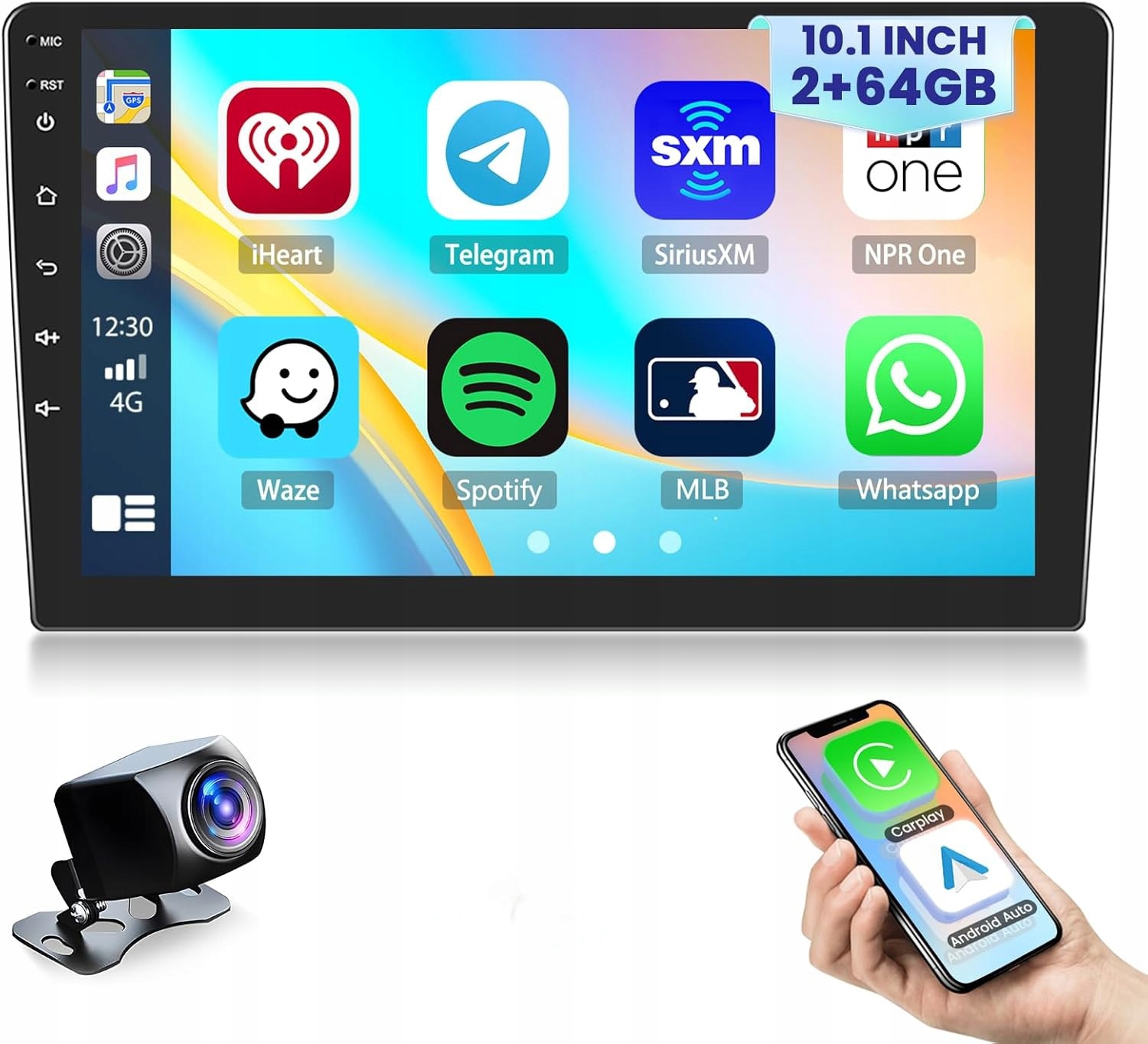 Inefala 2GB 32GB 10-calowy ekran dotykowy Android 13 radio samochodowe wifi