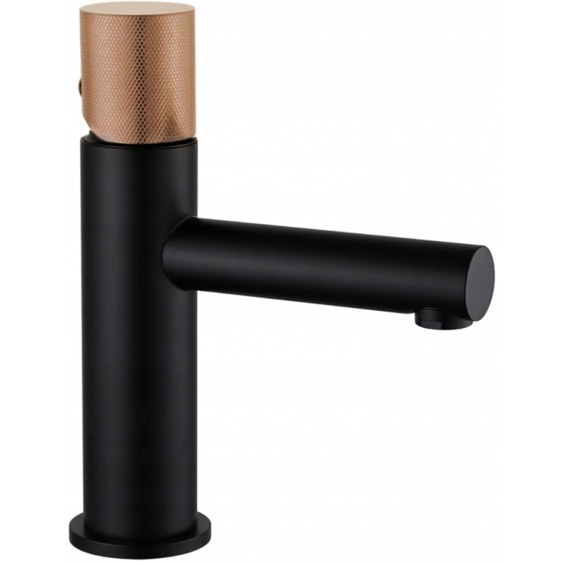 Mexen Elba One umyvadlová baterie Černá/Zlatorůžov