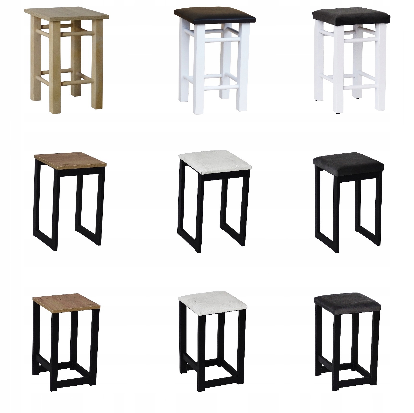 Taboret LOFT z tapicerowanym siedziskiem Stołek do kuchni Producent Kod 611