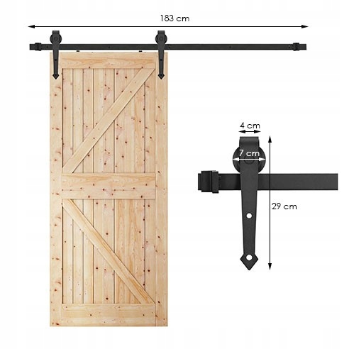 System do drzwi przesuwnych BARN DOOR 183 cm EAN (GTIN) 5907719420387