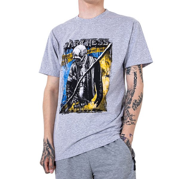 

DRT07 Pno/szary Męski T-shirt XXL-44