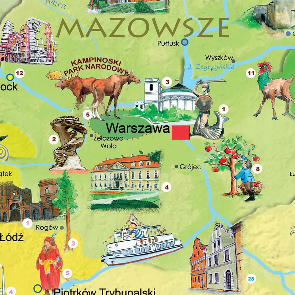 Polska dla dzieci mapa ścienna na podkładzie magnetycznym 'MAGNETYCZNA' Okładka inna