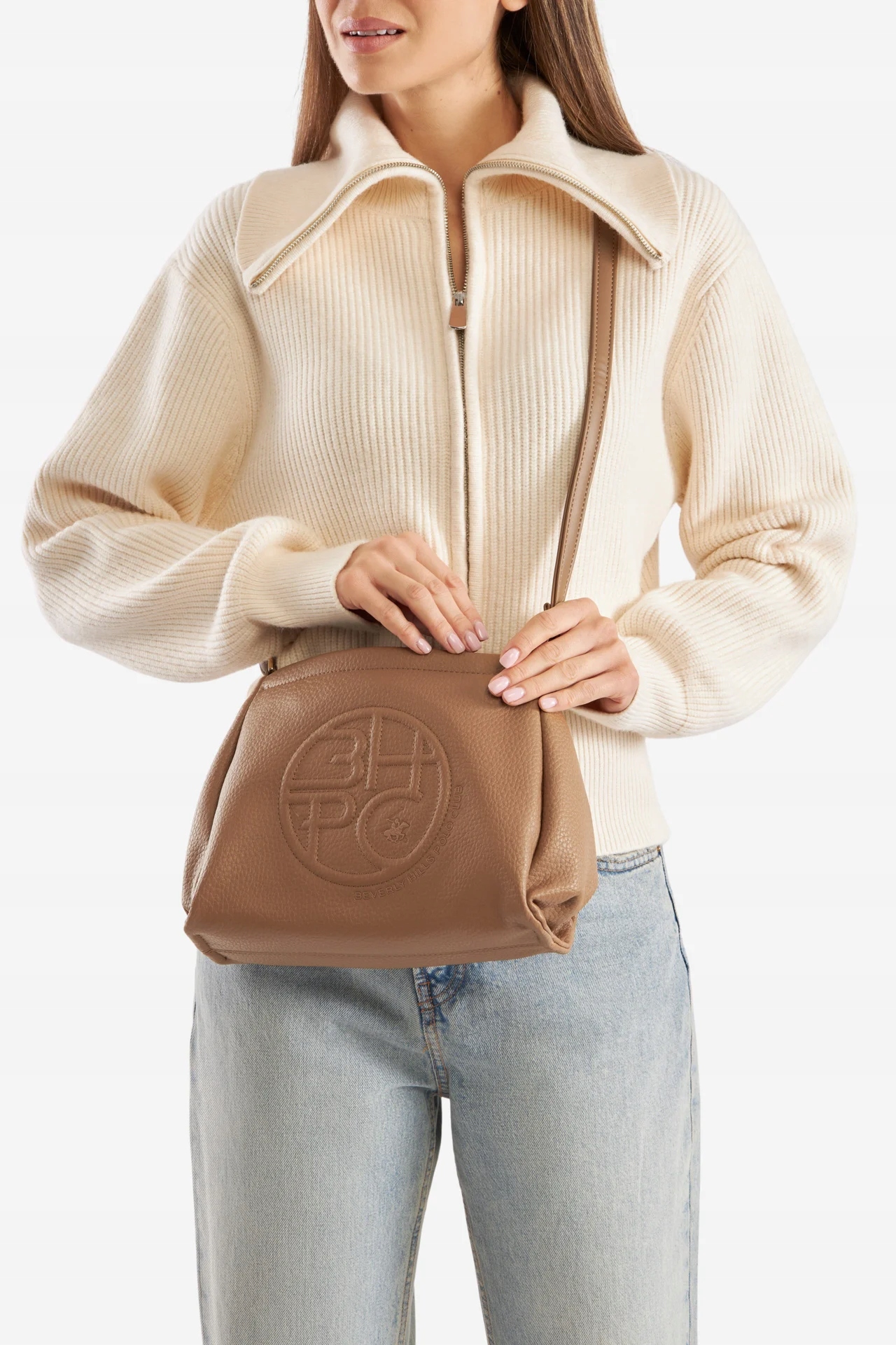 Beverly Hills Polo Club kabelka polyuretanová hnědá 5905588941835