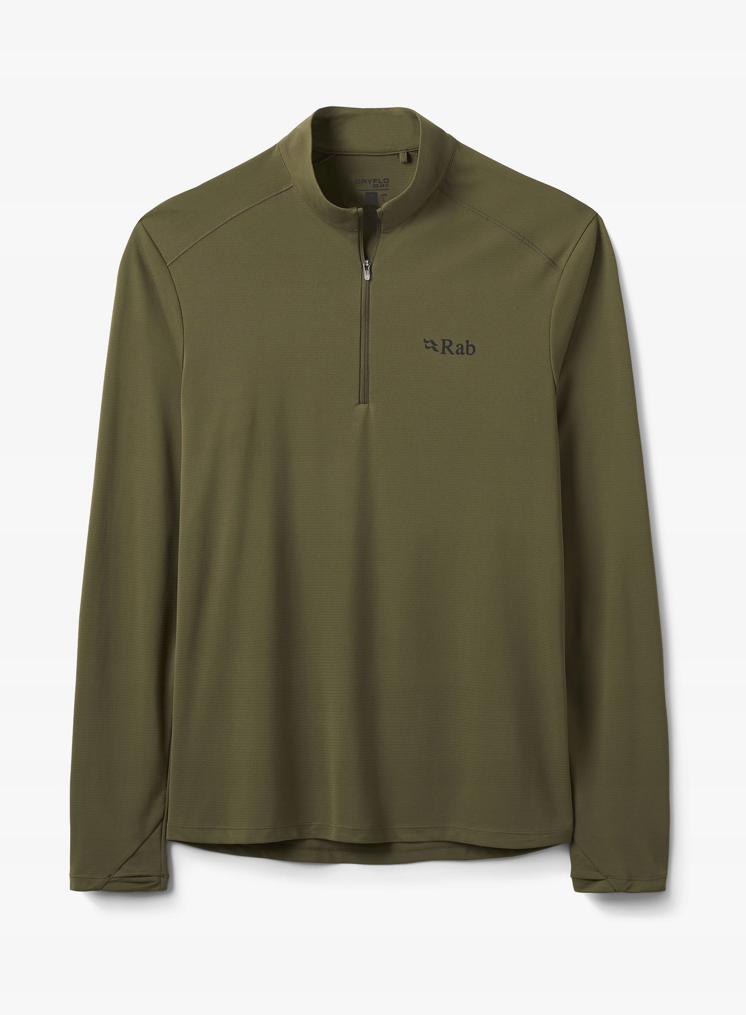 Bluza z zamkiem 1/2 Rab Force Ls Zip olive L