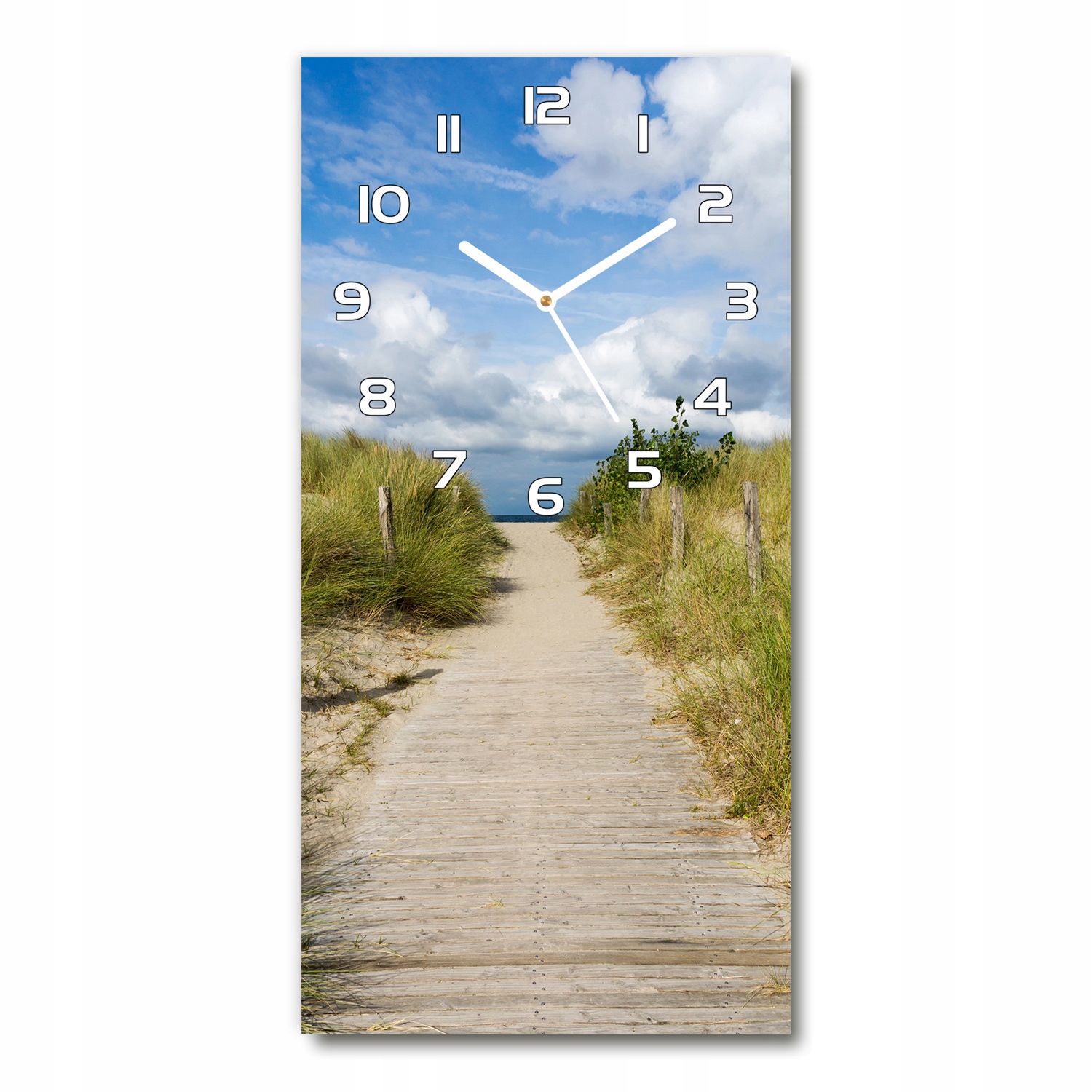 

Zegar ścienny cichy Ścieżka na plażę 30x60 pionowy